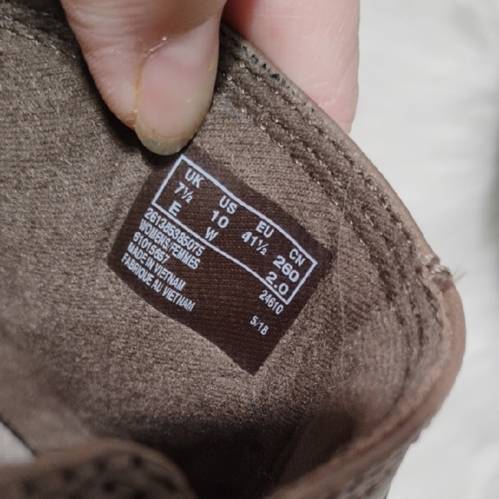 Clarks Dark Brown Leather Slip-Ons Loafers/Mules Sz.10M Worn Once #95 CRATE - Picture 7 of 10